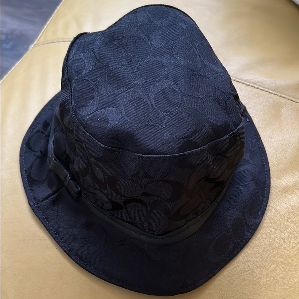 Coach Black Bucket Hat with Signature Design